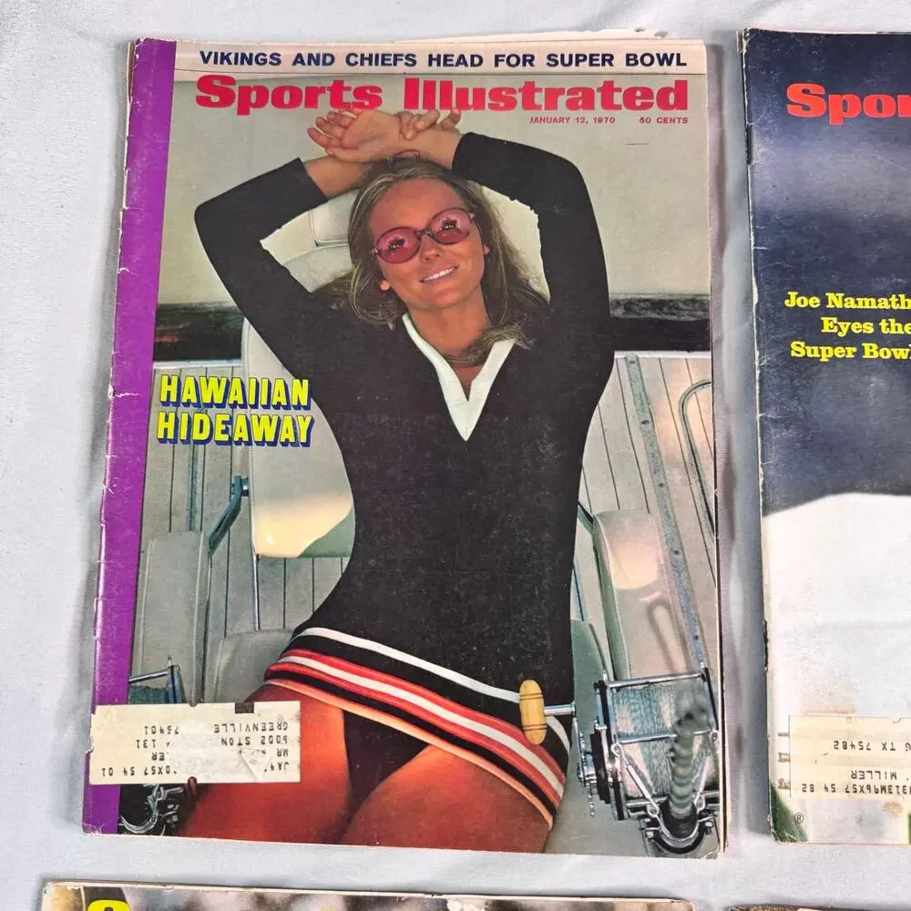 1968 Sports Illustrated Magazine Lot of 4 Joe Namath OJ Simpson Super Bowl USC